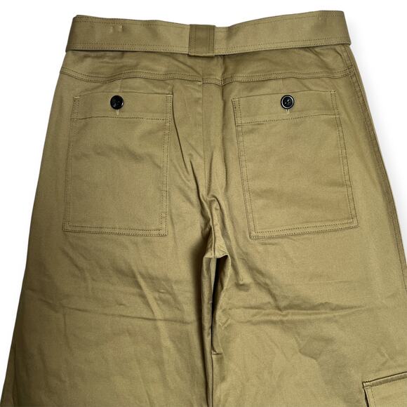 NEW Proenza Schouler White Label Cotton Twill Cargo Pants SIZE 6 Khaki Green NWT - Picture 11 of 16